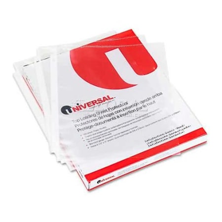 Universal Universal Top-Load Poly Sheet Protectors, Economy, Letter, 200/Box UNV21127***